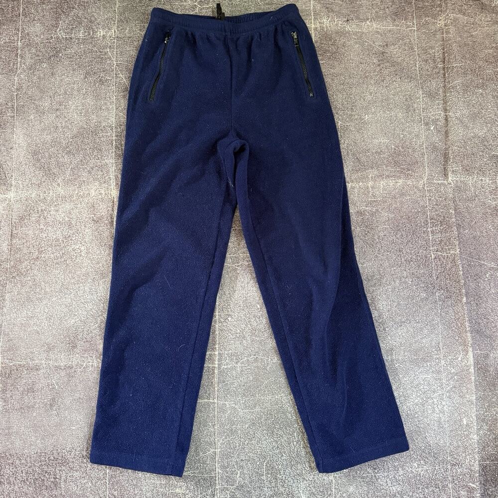 Men's Vintage 90's Alpine Tek Navy Blue Fleece Zip Pocket Sweatpants Sweats Sz S